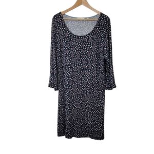 Boden Miriam Starry Bird Jersey Bell Sleeve Dress Women’s Size 14 L